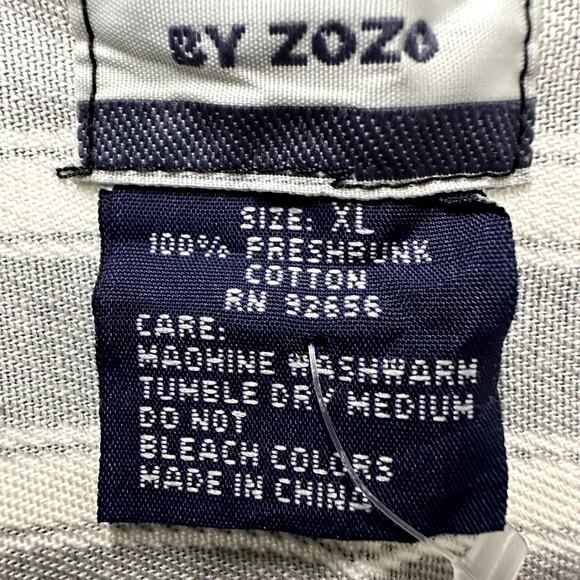 NFL Chill by ZoZo NWT Men's XL Striped Heavyweight Button Up Shirt Referee - Picture 7 of 11